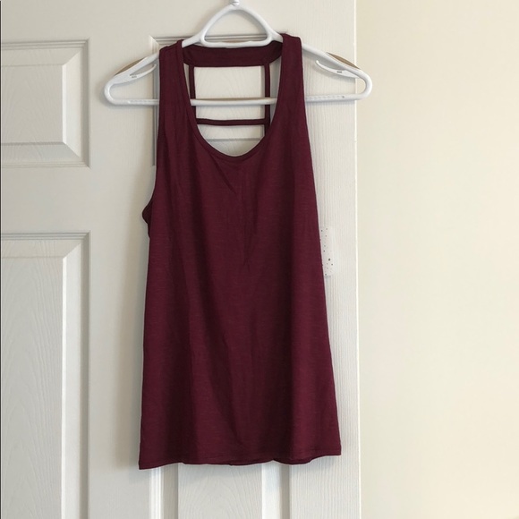 Burgundy Whisper Workout Tank Top - Picture 1 of 4
